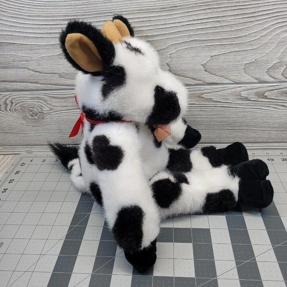 Build A Bear Plush Holstein Cow Black White Spotted 1997 Farm‎ Animal Bell FFA